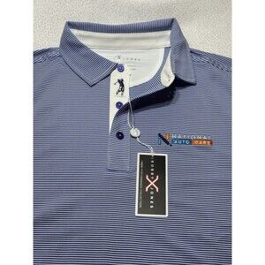 Bobby Jones H2O Performance Striped Golf Polo Shirt Mens L National Auto Care